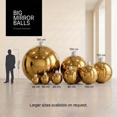 Christmas Gold - Stort diskokule-sett – 8 deler (40–180 cm)