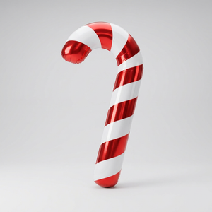 Candy cane rojo y blanco individual
