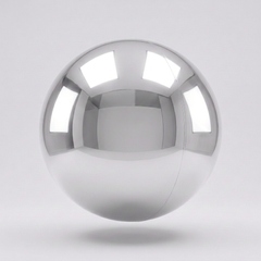 Silver inflatable mirror ball